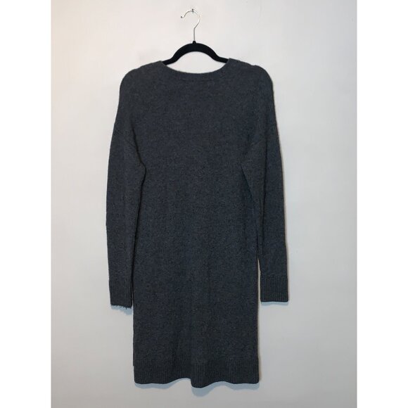 J. Crew Minimalist Wool Alpaca Gray Oversize Sweater Dress Women's Size M - Picture 5 of 8